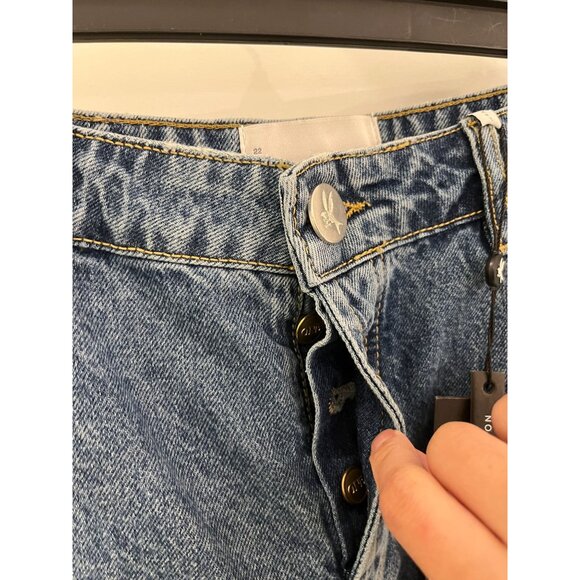 NWT OneTeaspoonRosewood Blue Bandits Low Waist Denim Shorts Sz 27 - Picture 5 of 11